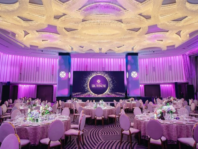 Sophisticated corporate event setup