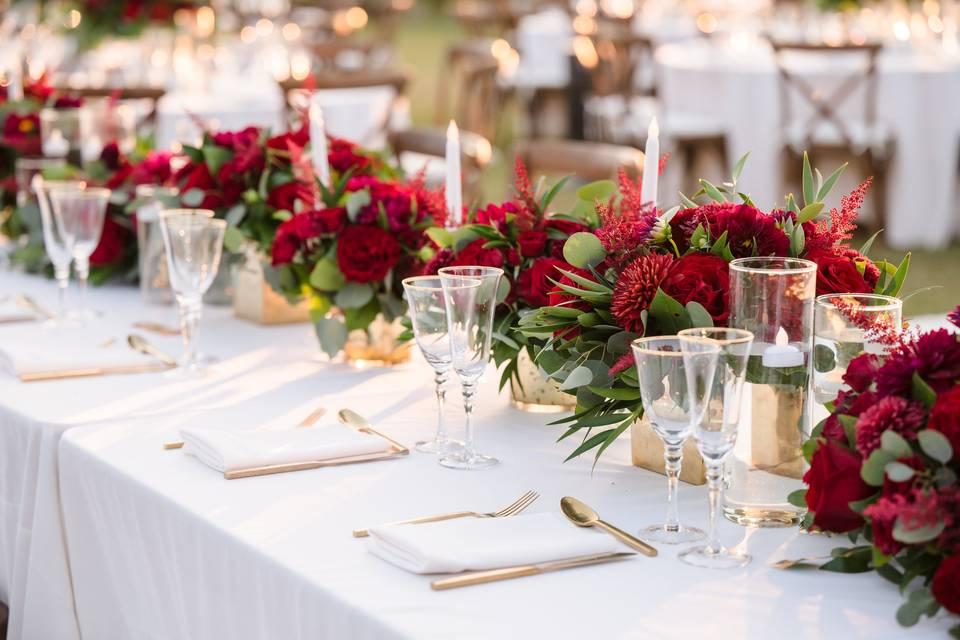 Elegant Indian wedding reception styling